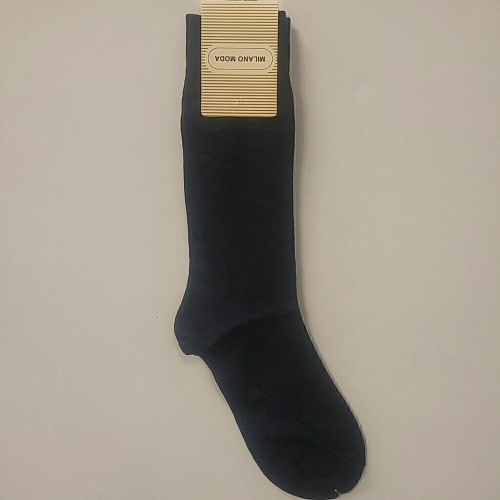 MEN'S MILANO MODA COTTON BLEND DRESS SOCK NAVY
